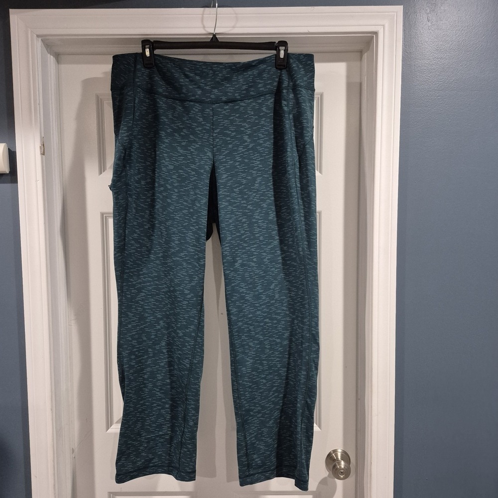 Duluth NoGA Pants Womens 2X Green Teal Bootcut Classic Hiking Work Outdoor 31"